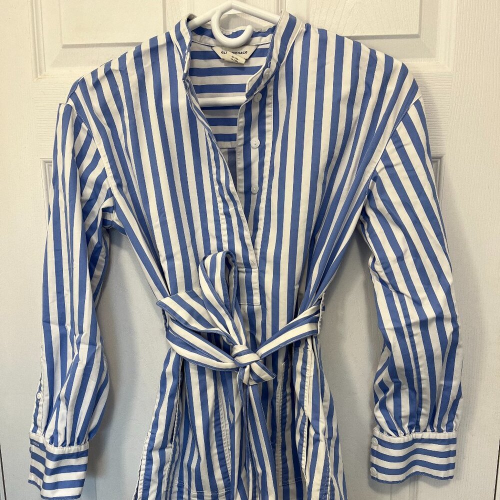 Club Monaco blue and white stripped top